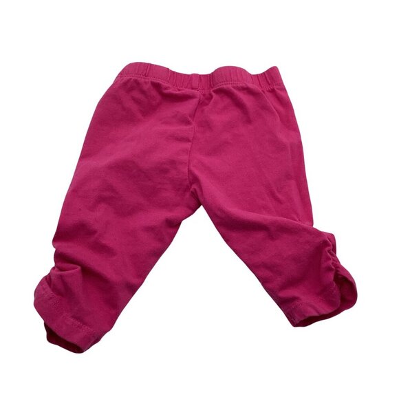Children's Place Baby Girl 0-3M Pink Elastic Waist Pants With Ruched Hem Detail - Picture 2 of 7